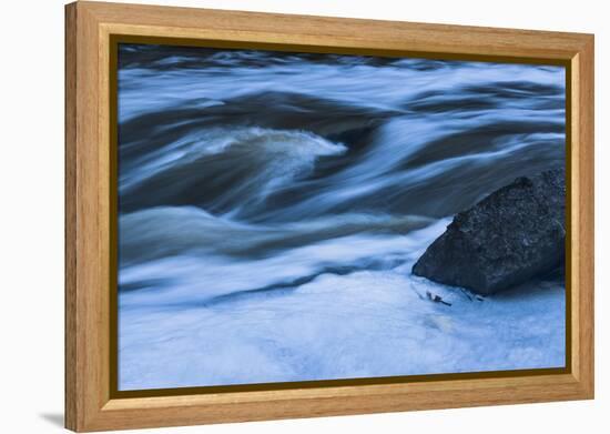 Rapids With Boulder-Anthony Paladino-Framed Premier Image Canvas