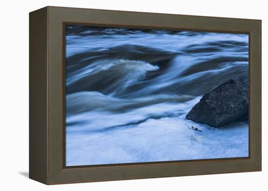 Rapids With Boulder-Anthony Paladino-Framed Premier Image Canvas