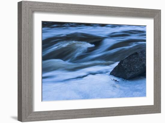 Rapids With Boulder-Anthony Paladino-Framed Giclee Print