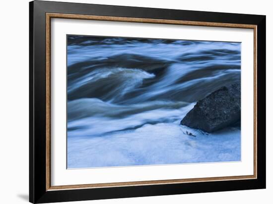 Rapids With Boulder-Anthony Paladino-Framed Giclee Print