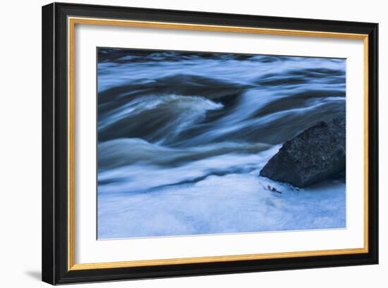 Rapids With Boulder-Anthony Paladino-Framed Giclee Print