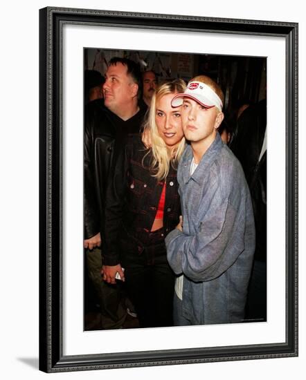 Rapper Eminem and Wife Kim at His Record Release Party-Marion Curtis-Framed Premium Photographic Print