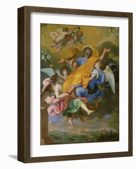 Rapture of St. Joseph (Oil on Canvas)-French School-Framed Giclee Print