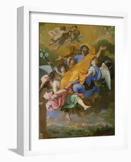 Rapture of St. Joseph (Oil on Canvas)-French School-Framed Giclee Print