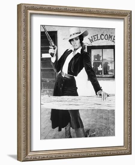 Raquel Welch. "Bandolero!" [1968], Directed by Andrew V. Mclaglen.-null-Framed Photographic Print