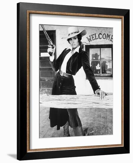 Raquel Welch. "Bandolero!" [1968], Directed by Andrew V. Mclaglen.-null-Framed Photographic Print