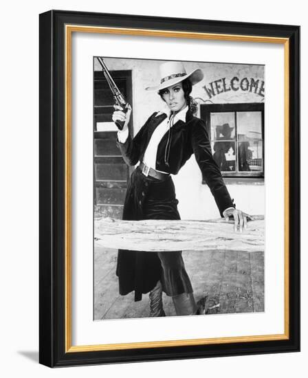 Raquel Welch. "Bandolero!" [1968], Directed by Andrew V. Mclaglen.-null-Framed Photographic Print