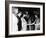 Raquel Welch Meets Queen Elizabeth in 1966 with Woody Allen and Ursula Andress-null-Framed Photographic Print