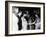 Raquel Welch Meets Queen Elizabeth in 1966 with Woody Allen and Ursula Andress-null-Framed Photographic Print