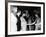 Raquel Welch Meets Queen Elizabeth in 1966 with Woody Allen and Ursula Andress-null-Framed Photographic Print