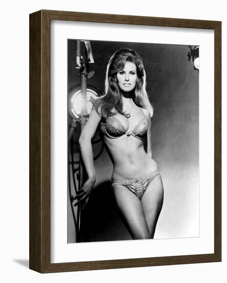 Raquel Welch, Portrait from the Film, Bedazzled, 1967-null-Framed Photo