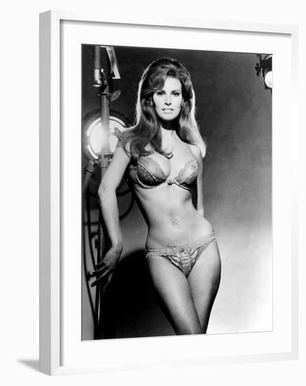 Raquel Welch, Portrait from the Film, Bedazzled, 1967-null-Framed Photo