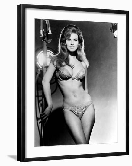 Raquel Welch, Portrait from the Film, Bedazzled, 1967-null-Framed Photo