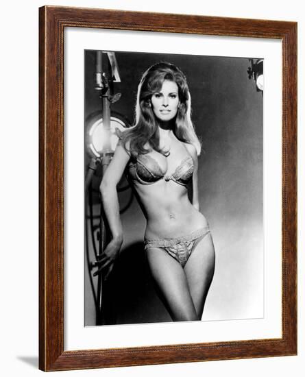 Raquel Welch, Portrait from the Film, Bedazzled, 1967-null-Framed Photo