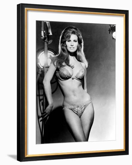 Raquel Welch, Portrait from the Film, Bedazzled, 1967-null-Framed Photo