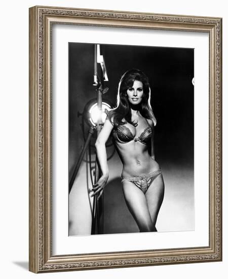 Raquel Welch, Portrait from the Film, Bedazzled, 1967-null-Framed Photo