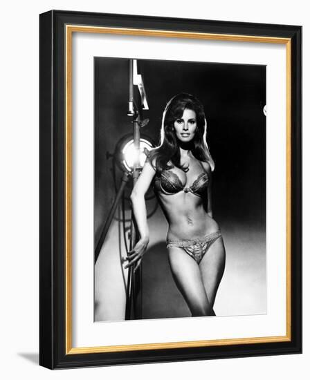 Raquel Welch, Portrait from the Film, Bedazzled, 1967-null-Framed Photo