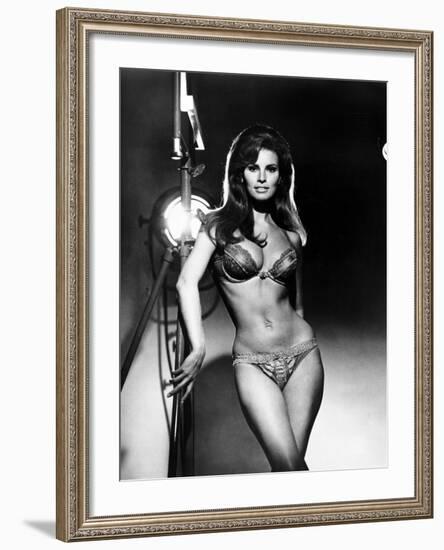 Raquel Welch, Portrait from the Film, Bedazzled, 1967-null-Framed Photo