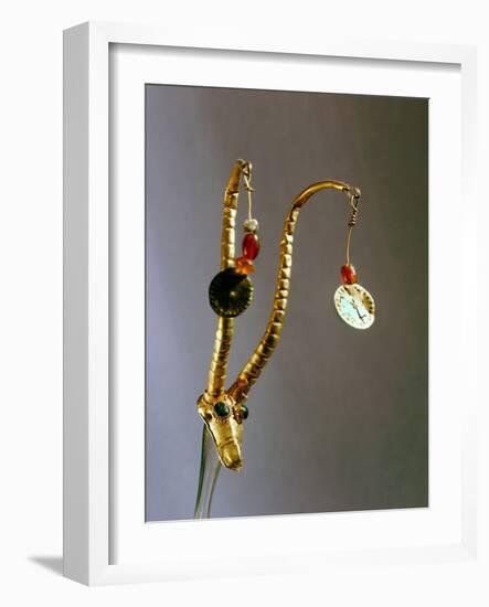 Rare earring or part of a diadem in the form of a gazelle-Werner Forman-Framed Giclee Print