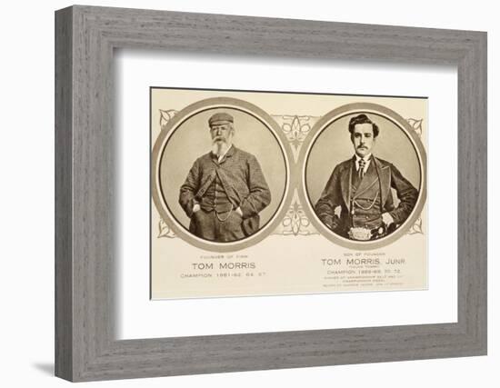 Rare postcard showing Tom Morris and Tom Morris Junior, c1905-Unknown-Framed Photographic Print