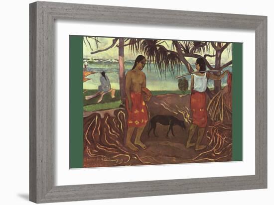 Raro Te Ouiri-Paul Gauguin-Framed Art Print