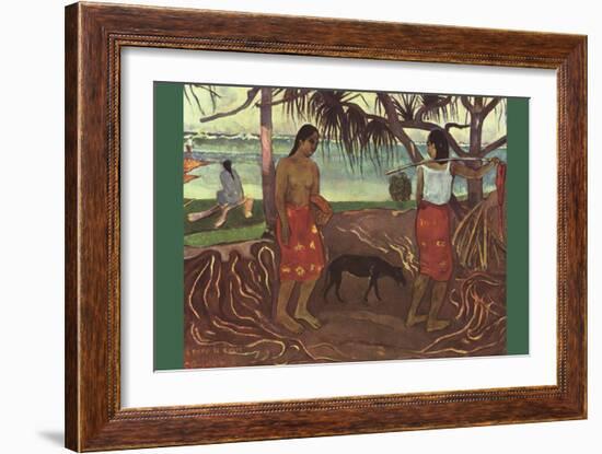 Raro Te Ouiri-Paul Gauguin-Framed Art Print