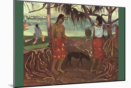 Raro Te Ouiri-Paul Gauguin-Mounted Art Print