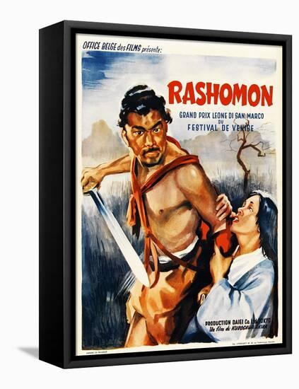 Rashomon, Japanese Movie Poster-null-Framed Premier Image Canvas