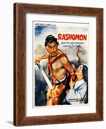 Rashomon, Japanese Movie Poster-null-Framed Giclee Print