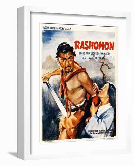 Rashomon, Japanese Movie Poster-null-Framed Giclee Print