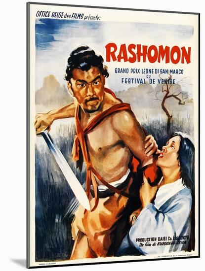 Rashomon, Japanese Movie Poster-null-Mounted Giclee Print
