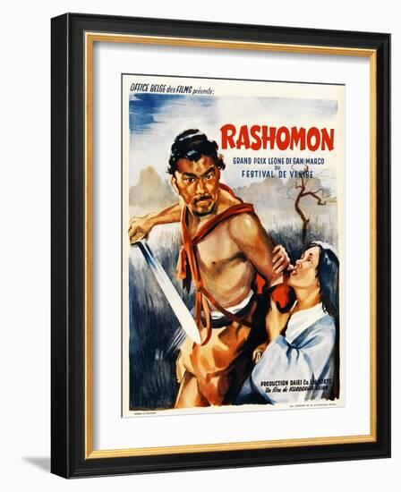 Rashomon, Japanese Movie Poster-null-Framed Giclee Print