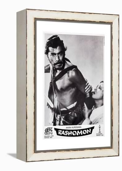 Rashomon, Swiss Poster Art, from Left: Toshiro Mifune, Machiko Kyo, 1950-null-Framed Premier Image Canvas