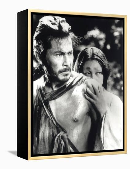 Rashomon, Toshiro Mifune, Machiko Kyo, 1950-null-Framed Stretched Canvas