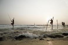 Stilt fisherman in Sri Lanka-Rasmus Kaessmann-Photographic Print