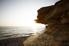 Sundown on the stone beach island Kos, Greece,-Rasmus Kaessmann-Photographic Print