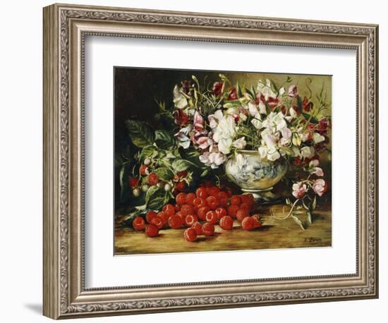 Raspberries and Sweet Pea-August Laux-Framed Giclee Print