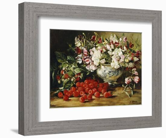 Raspberries and Sweet Pea-August Laux-Framed Giclee Print