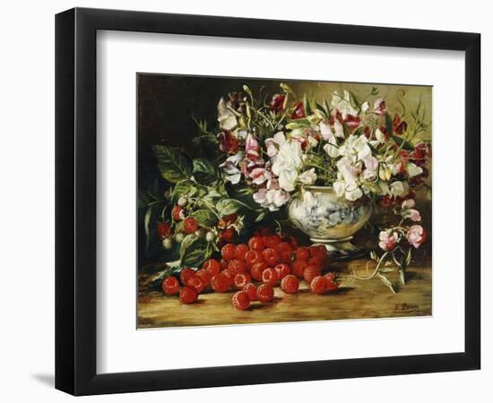 Raspberries and Sweet Pea-August Laux-Framed Giclee Print