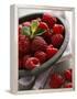 Raspberries in a Dish-Malgorzata Stepien-Framed Premier Image Canvas