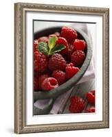 Raspberries in a Dish-Malgorzata Stepien-Framed Photographic Print