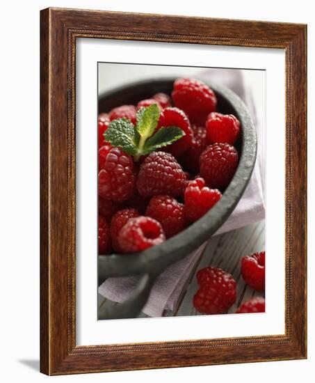 Raspberries in a Dish-Malgorzata Stepien-Framed Photographic Print