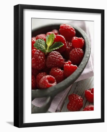 Raspberries in a Dish-Malgorzata Stepien-Framed Photographic Print