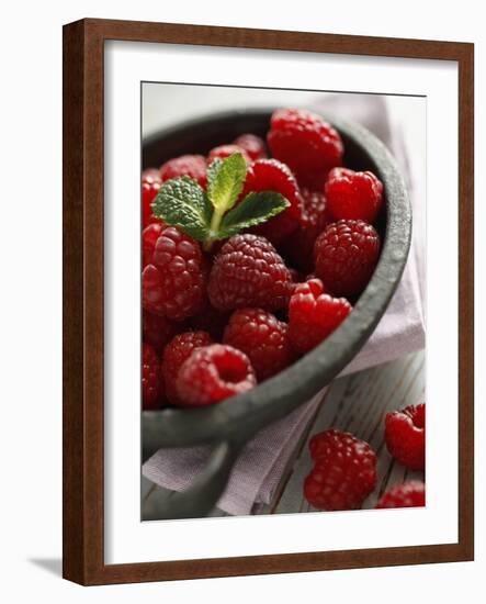 Raspberries in a Dish-Malgorzata Stepien-Framed Photographic Print