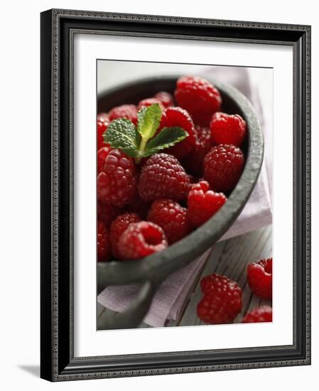 Raspberries in a Dish-Malgorzata Stepien-Framed Photographic Print