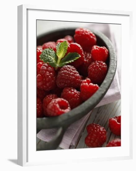 Raspberries in a Dish-Malgorzata Stepien-Framed Photographic Print