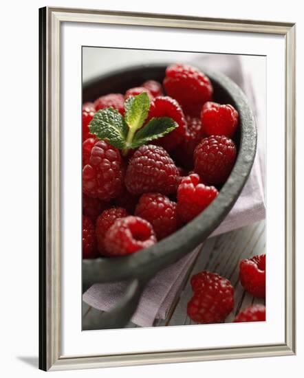 Raspberries in a Dish-Malgorzata Stepien-Framed Photographic Print