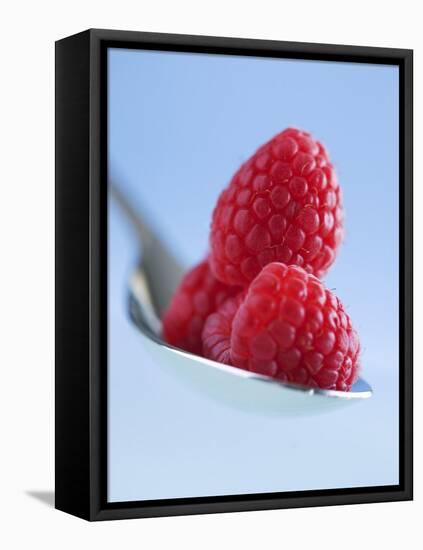 Raspberries on a Spoon-Franck Bichon-Framed Premier Image Canvas
