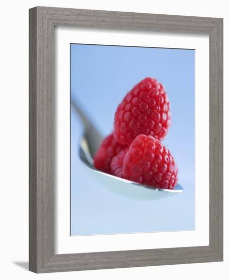 Raspberries on a Spoon-Franck Bichon-Framed Photographic Print