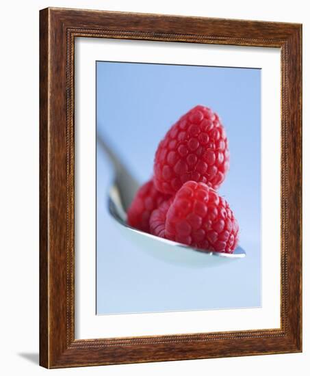 Raspberries on a Spoon-Franck Bichon-Framed Photographic Print